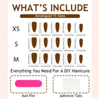 Press-On Nail Set Floral Design Reusable Tabs