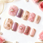 Press-On Nail Set Floral Design Salon-Quality Finish