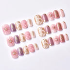 Press-On Nail Set Floral Design Salon-Quality Finish