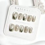 Press-On Nail Set Floral Design Salon-Quality Reusable