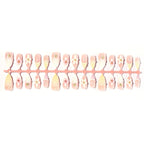 Press-On Nail Set Floral Design Self-Adhesive 24-Pack