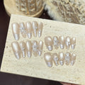 Press-On Nail Set Floral Design Self-Adhesive Long-Lasting