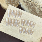 Press-On Nail Set Floral Design Self-Adhesive Long-Lasting