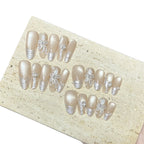 Press-On Nail Set Floral Design Self-Adhesive Long-Lasting