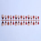 Press-On Nail Set Floral Design Self-Adhesive Multiple Sizes