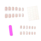 Press-On Nail Set Floral Design Strong Adhesive Comfort Fit