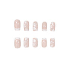 Press-On Nail Set Floral Design Strong Adhesive Comfort Fit