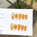 Press-On Nail Set Floral Design Strong Adhesive & Long-Lasting