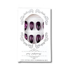 Press-On Nail Set Floral Design Strong Adhesive Multiple Sizes