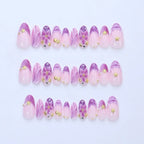 Press-On Nail Set Floral Design Various Sizes