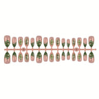 Press-On Nail Set Floral Designs 30 Tips