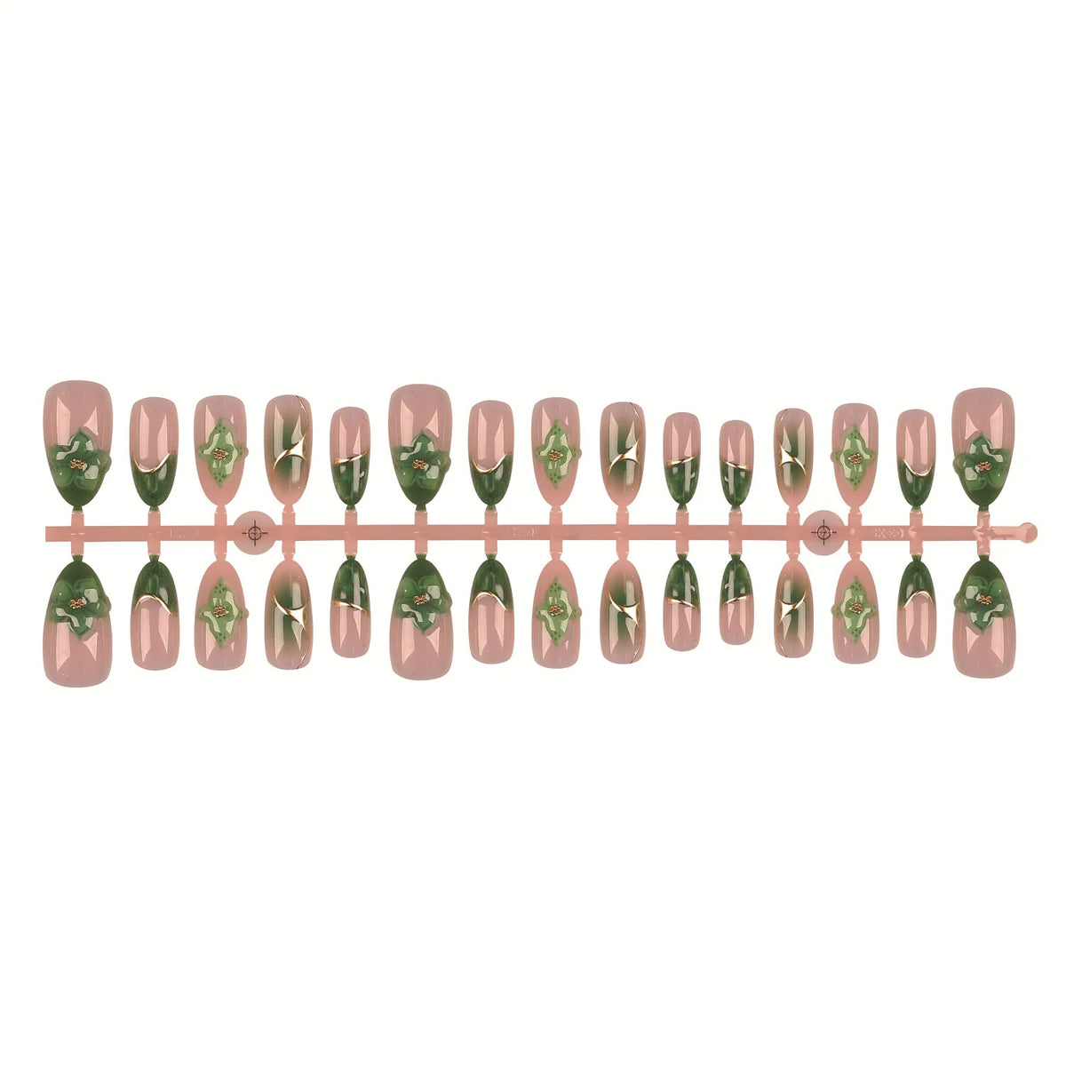 Press-On Nail Set Floral Designs 30 Tips