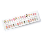Press-On Nail Set Floral Designs Acrylic Peel & Press