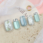 Press-On Nail Set Floral Designs & Adhesive Kit