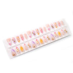 Press-On Nail Set Floral Designs Adhesive Tabs & Reusable