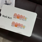 Press-On Nail Set Floral Designs Almond Shape