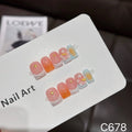 Press-On Nail Set Floral Designs Almond Shape