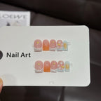 Press-On Nail Set Floral Designs Almond Shape