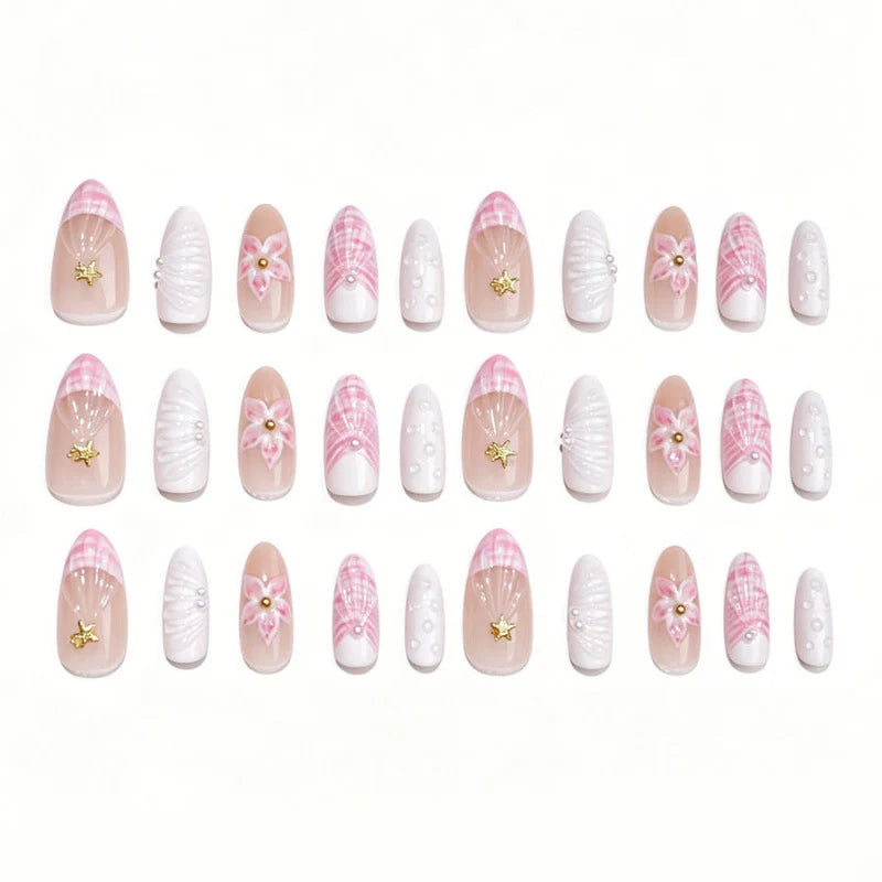 Press-On Nail Set Floral Designs Durable & Comfortable Fit