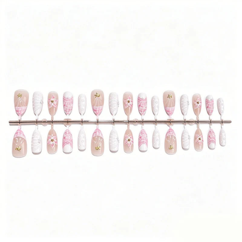 Press-On Nail Set Floral Designs Durable & Comfortable Fit