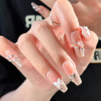 Press-On Nail Set Floral Designs Easy Application