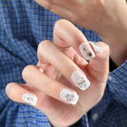 Press-On Nail Set Floral Designs Easy Application