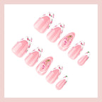Press-On Nail Set Floral Designs Easy Application