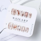 Press-On Nail Set Floral Designs Easy Application