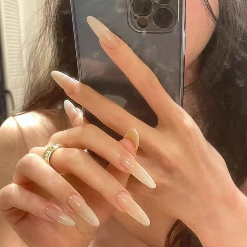 Press-On Nail Set Floral Designs Easy Application
