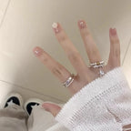 Press-On Nail Set Floral Designs Easy Application