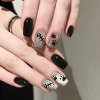 Press-On Nail Set Floral Designs Easy Application