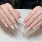 Press-On Nail Set Floral Designs Easy Application
