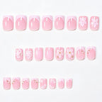 Press-On Nail Set Floral Designs & Easy Application