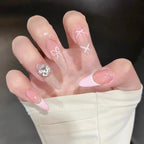 Press-On Nail Set Floral Designs Easy Application