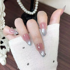Press-On Nail Set Floral Designs Easy Application