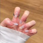 Press-On Nail Set Floral Designs Easy Application