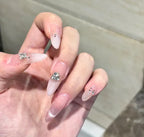 Press-On Nail Set Floral Designs Easy Application