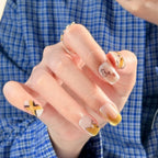 Press-On Nail Set Floral Designs Easy Application