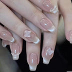 Press-On Nail Set Floral Designs Easy Application