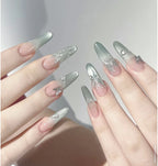 Press-On Nail Set Floral Designs Easy Application