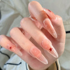 Press-On Nail Set Floral Designs Easy Application