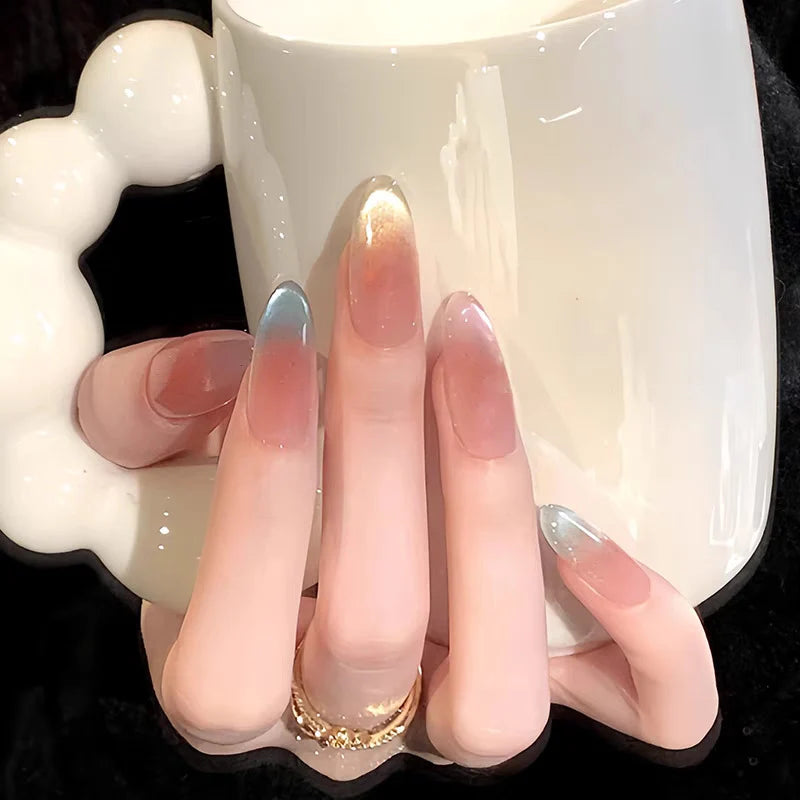 Press-On Nail Set Floral Designs Easy Application