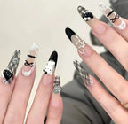 Press-On Nail Set Floral Designs Easy Application