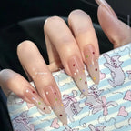 Press-On Nail Set Floral Designs Easy Application