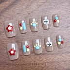 Press-On Nail Set Floral Designs Easy Application & Comfortable Fit