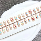 Press-On Nail Set Floral Designs Easy Application & Comfortable Fit