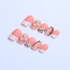 Press-On Nail Set Floral Designs Easy Application & Long-Lasting