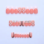 Press-On Nail Set Floral Designs Easy Application & Long-Lasting