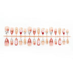 Press-On Nail Set Floral Designs Easy Application & Long-Lasting