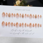 Press-On Nail Set Floral Designs Easy Application & Long-Lasting Gloss